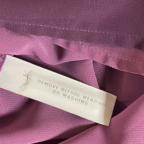 Ann Taylor Loft Purple Ruffle Blouse M - Picture 10 of 11